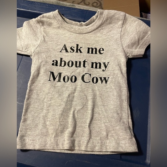 Ask Me About My Moo Cow Unisex Shirt -‎ 12-18 mo - Picture 1 of 6